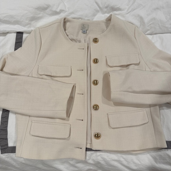 Cream Blazer Workwear Size Large NWT - Picture 2 of 4